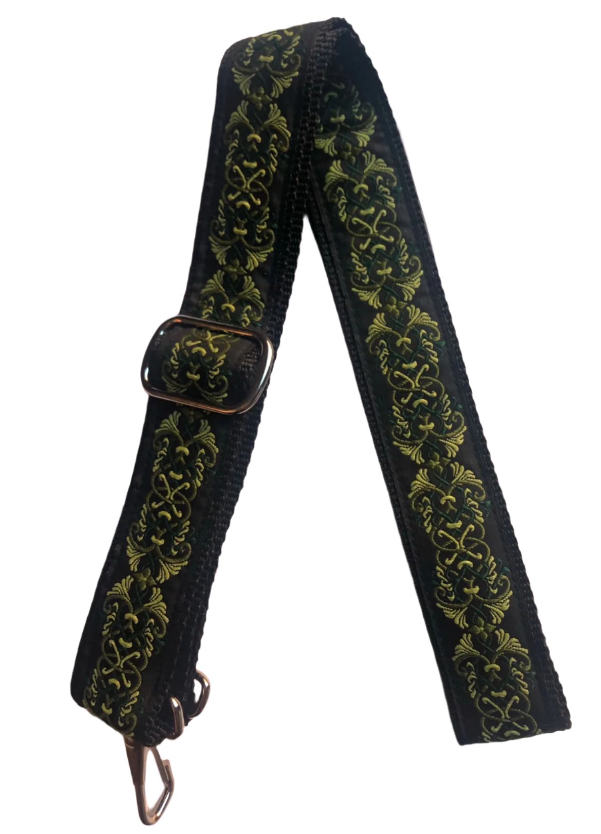 Green Celtic Print Purse/Instrument Strap, Crossbody, Violin, Gift