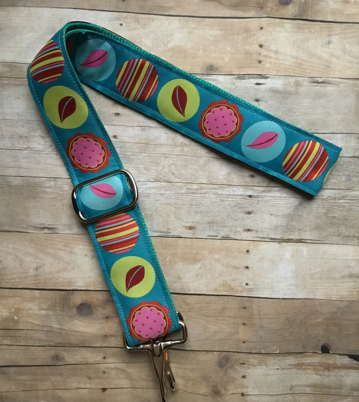 Turquoise Circle Design Purse/Instrument Strap, Crossbody, Violin, Gift