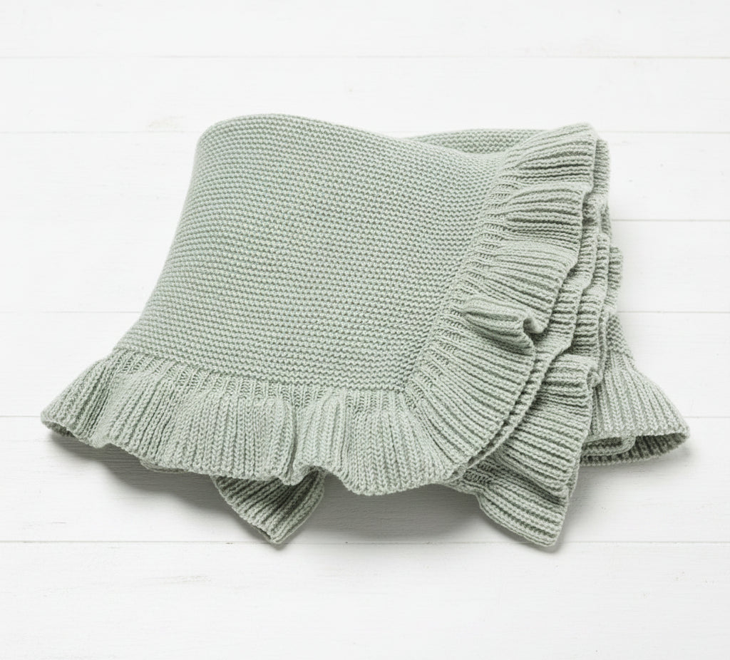 Sage Green Blanket, gift, baby, Shower, unisex, toddler