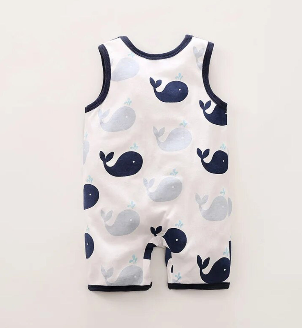 Whale Romper, baby, infant, onesie, kids, nautical