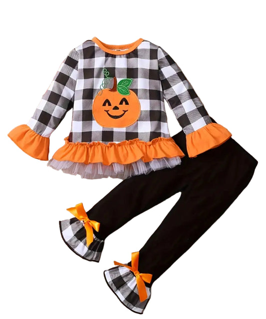 Lil' Pumpkin Boutique Ruffle Outfit, girls, set, toddler