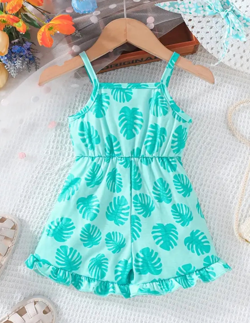 Aqua Fern Girl's Romper, Jumper, Shorts, Summer / SALE: Reg. $9.95