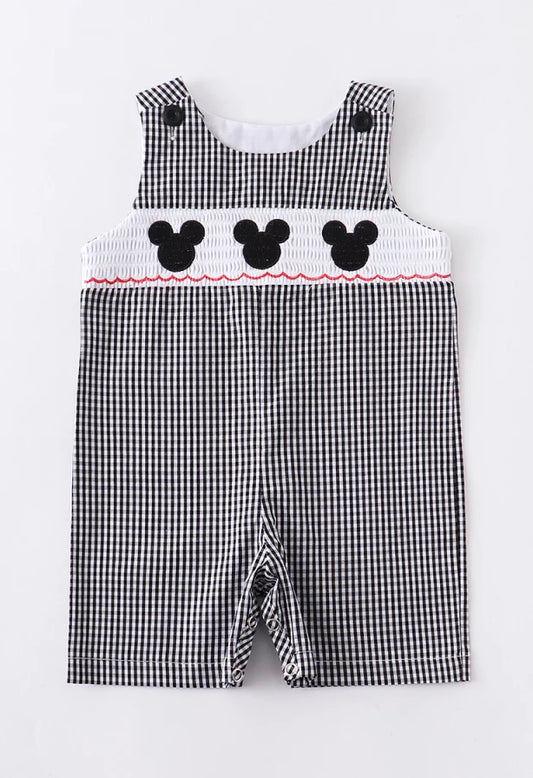 Black & White Checked Mickey Romper, kids, Disney, baby