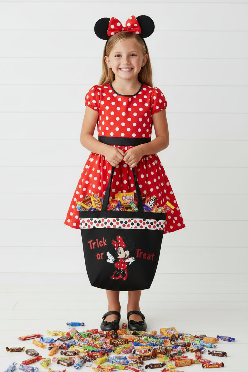 Minnie Halloween Trick or Treat Bag, kids, candy, canvas