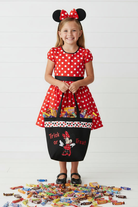 Minnie Halloween Trick or Treat Bag, kids, candy, canvas