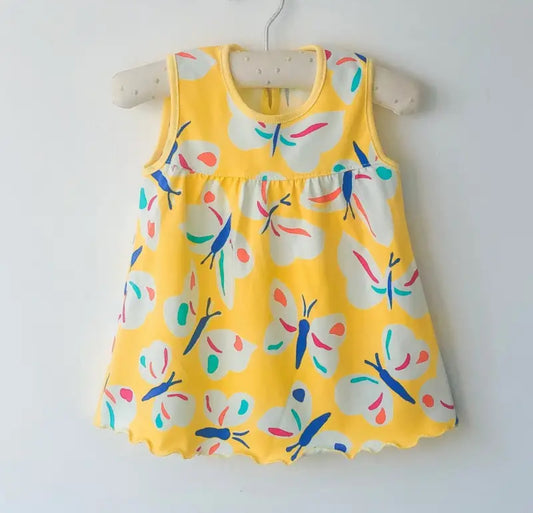 Yellow Butterfly Sleeveless Dress, girl, baby, toddler / SALE: Reg. $9.95