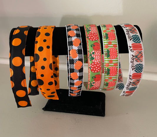 Fall Print Headbands, kids, adult, pumpkin, dots, Halloween / SALE: Reg. $2.95