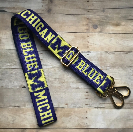 Collegiate Purse/Instrument Strap, Crossbody, Violin, Gift, Michigan, Wolverines