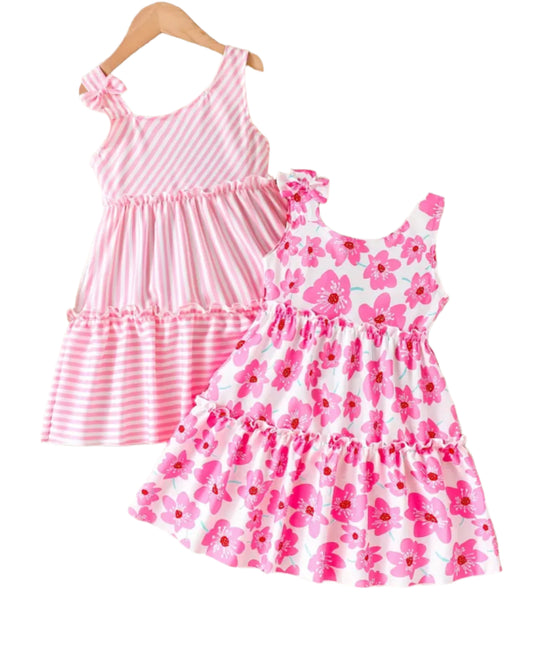 Pretty in Pink Ruffle Dress, girl's, Milk Silk, kids, clothing, twirl, tier, ruffle / SALE