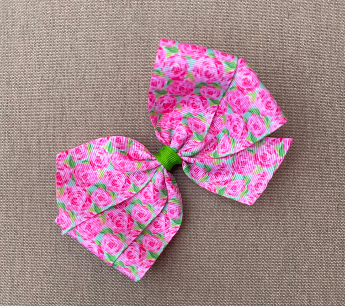 Field of Roses Hair Bow, girl, clip, preppy, flowers