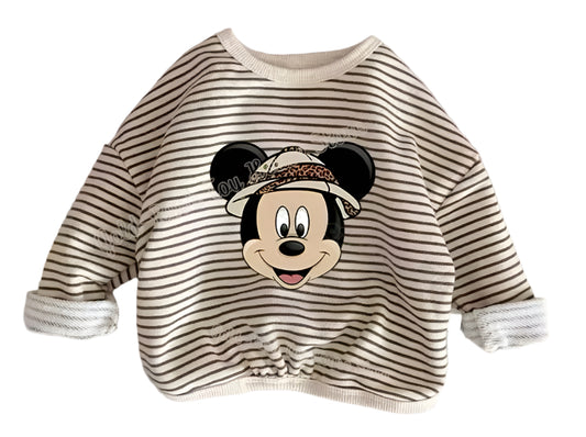 Mickey Safari Striped Long Sleeve Shirt, Magical, unisex