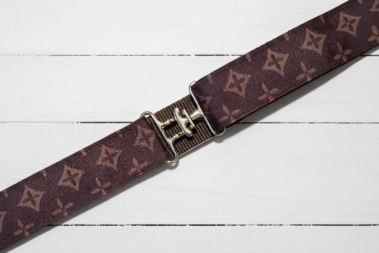 Brown Diamond Preppy Print Belt, Adjustable, gift, preppy