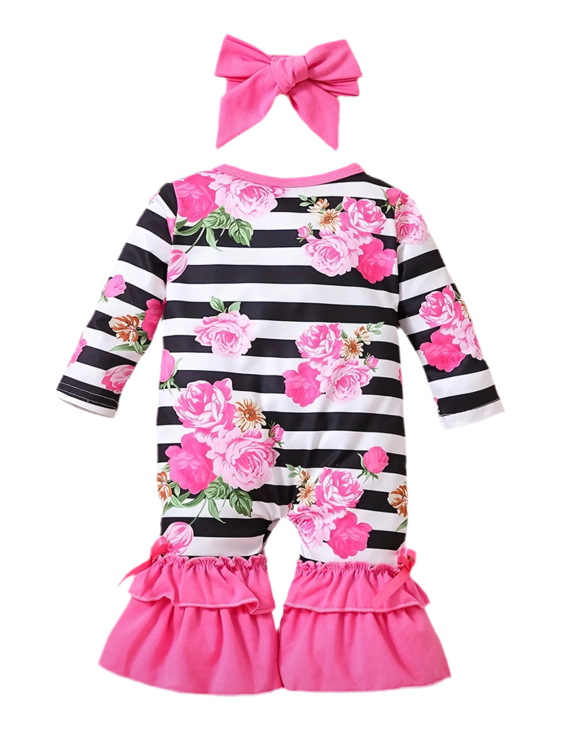 Ruffle Rose Romper, baby, infant, clothing, set, girl