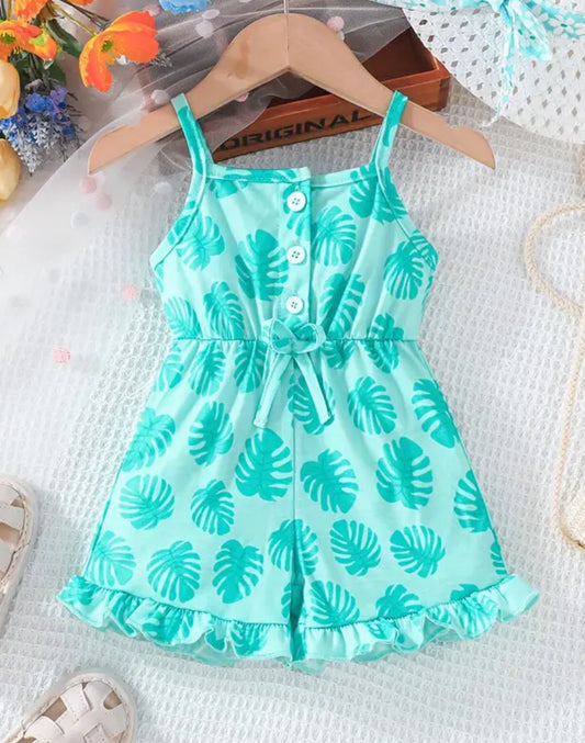 Aqua Fern Girl's Romper, Jumper, Shorts, Summer / SALE: Reg. $9.95