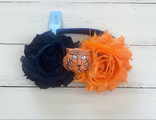 Detroit Tiger's Flower Stretch Headband,  baseball, kids, teen, sports