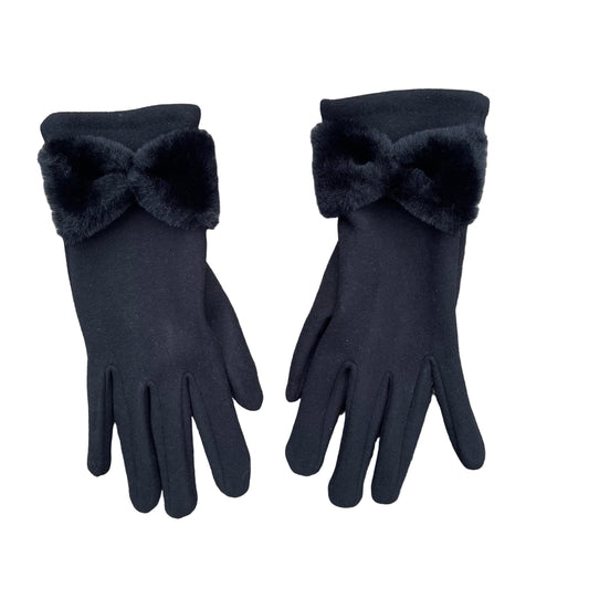Women's Black Gloves, holiday, Winter, girl
