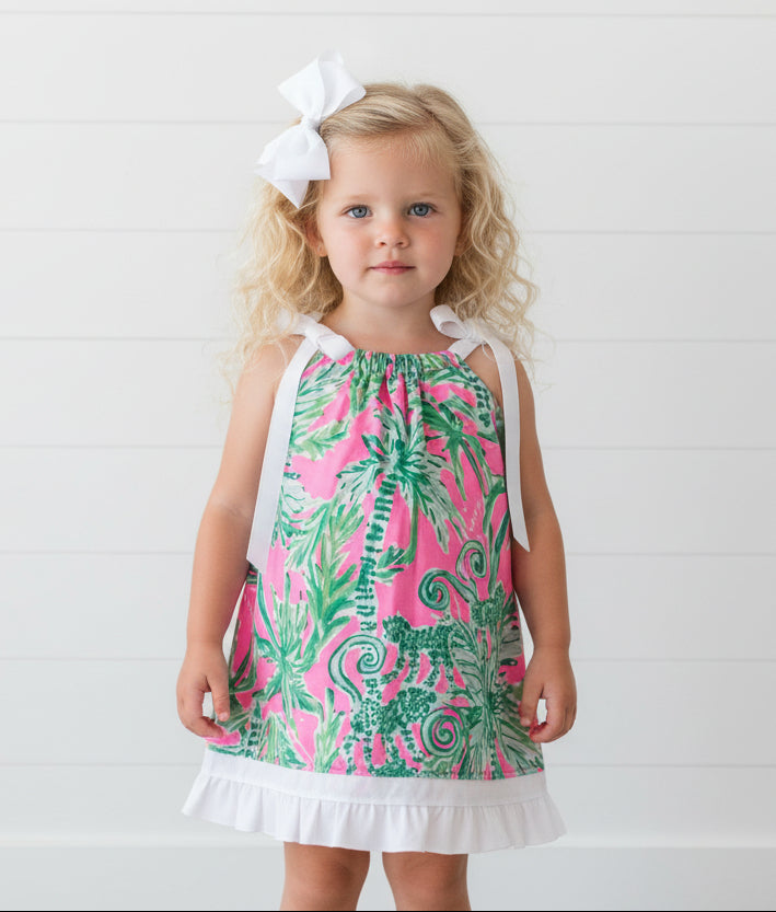Resort Print Sundress, girl, kids, clothing, preppy, Hangin