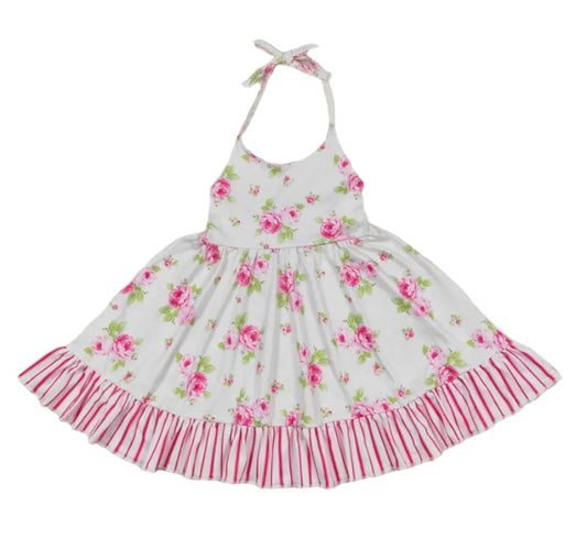 Shabby Rose Halter Dress, Milk Silk, girl's, kids, Summer