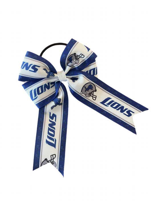 Detroit Lion's Tail Bow,  football, kids, teen, adult, sports