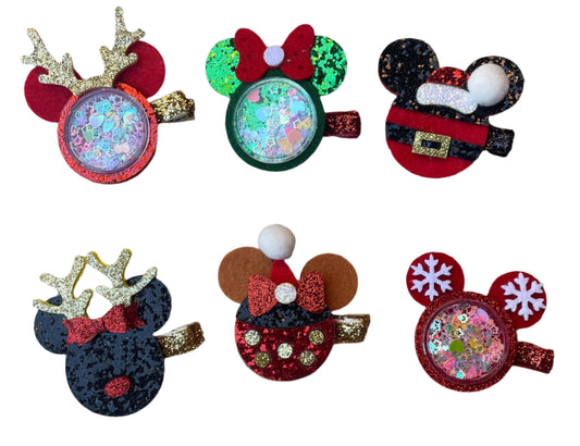 Holiday Mouse Hair Clips, girl, bow, Magical / DAY 12 of 12 Days of Deals