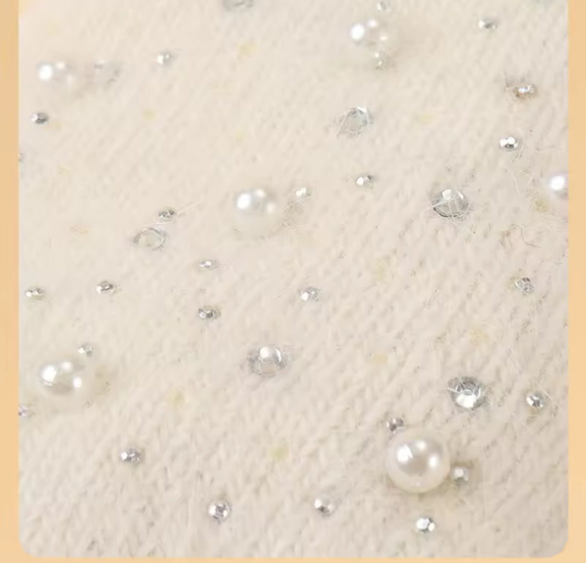 Women's Pearl & Rhinestone Mittens, holiday, Winter, girl