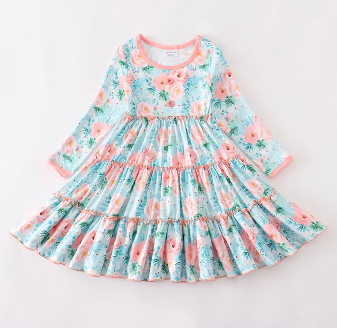 Shabby Rose Twirl Dress, girl's, Milk Silk, kids, clothing