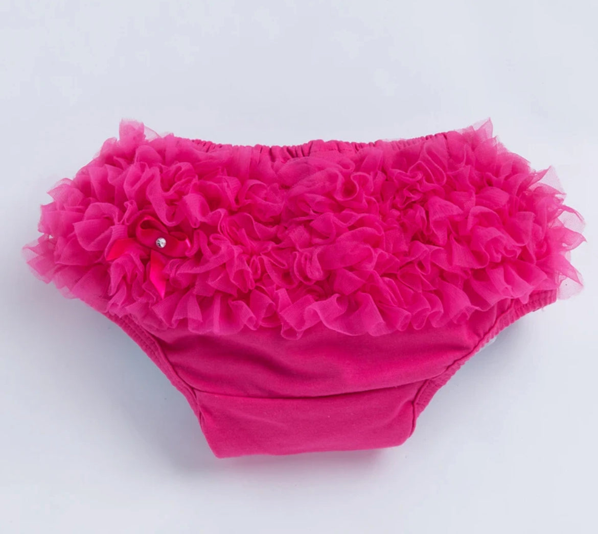 Ruffle Baby Bloomers, Hot Pink, Diaper Cover