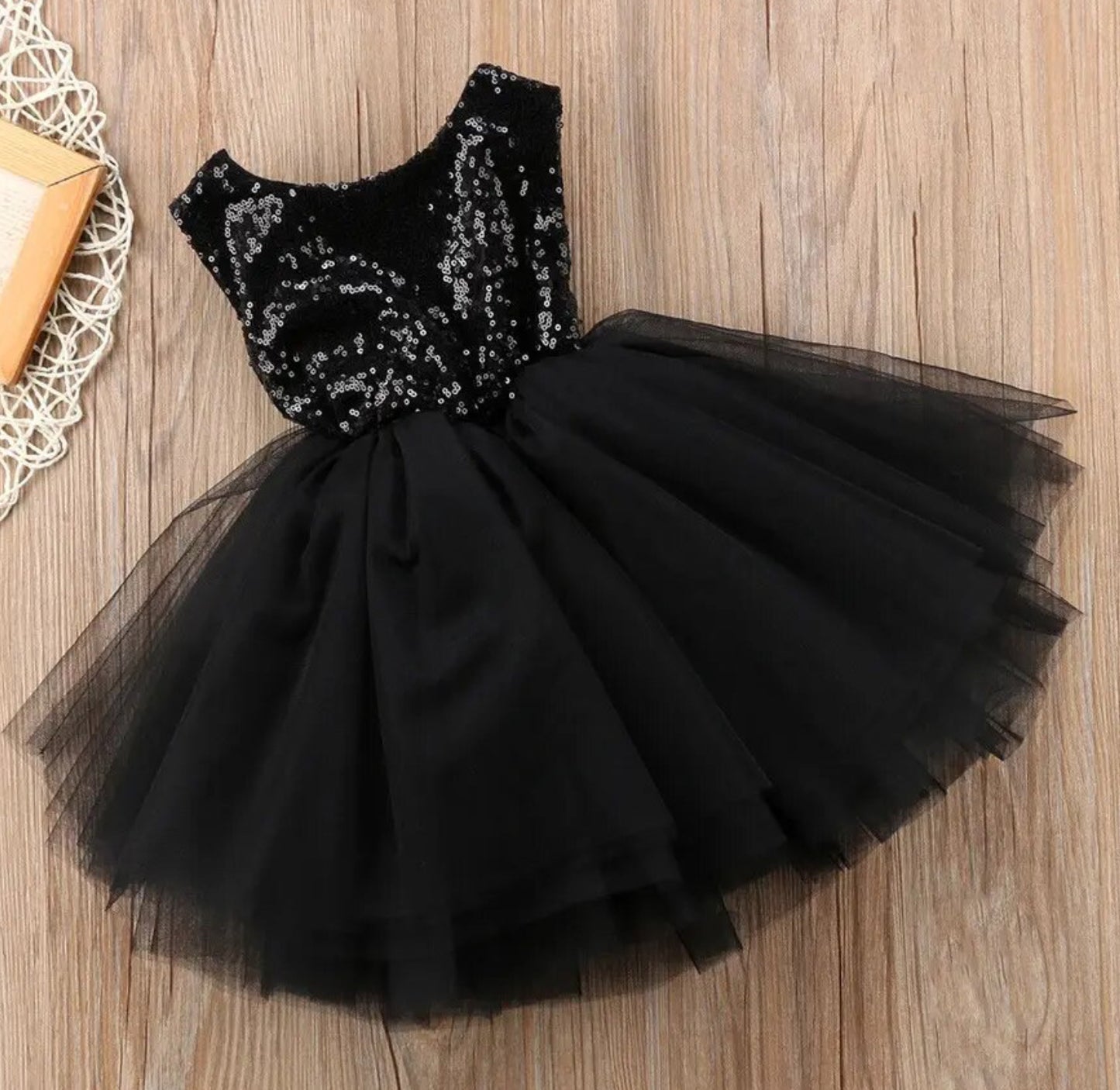 Sequin & Tulle Boutique Dress, 3 Colors, Toddler, Pink, Red, Black, girl