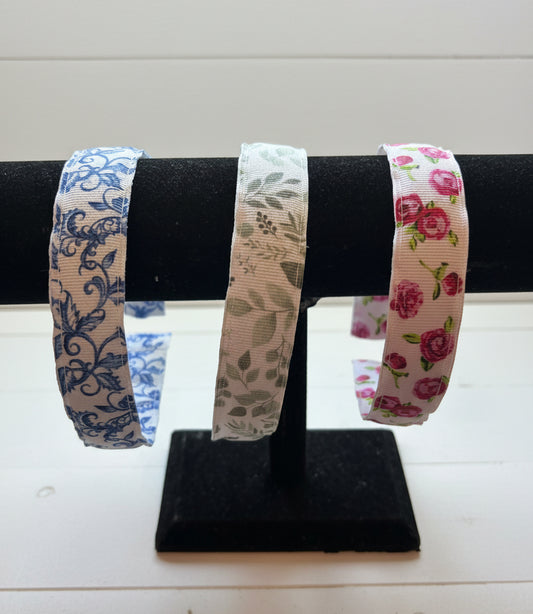 Cottage Chic Print Headbands, Resort, Preppy, Adult, Kids, shabby