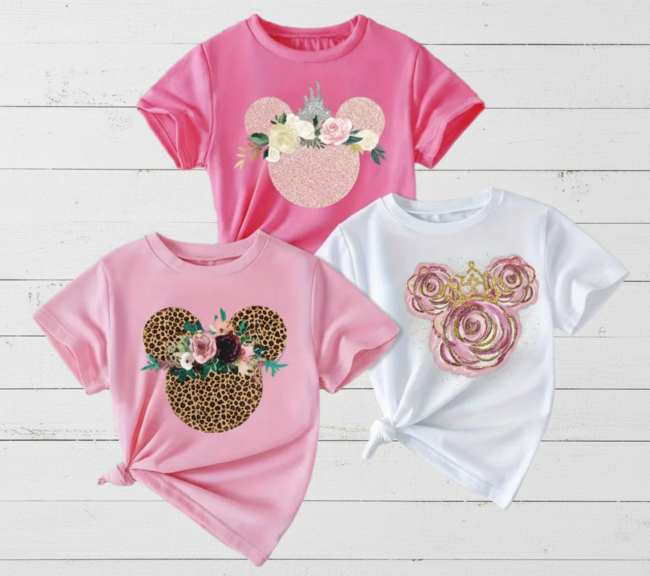 Minnie Novelty T-Shirt, 3 Styles, kids, girl, Mouse, Disney, clothing