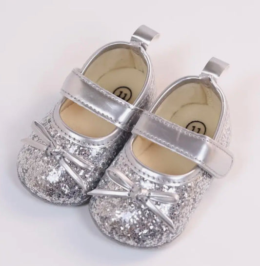 Silver Sequin Shoes, Walkers, Toddler, baby, girl