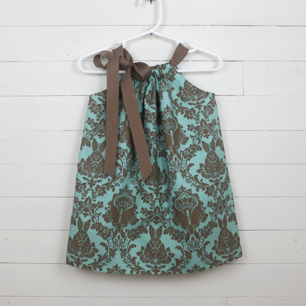 Blue Flower Print Dress, Sundress, girl, kids, handmade / $5 SALE