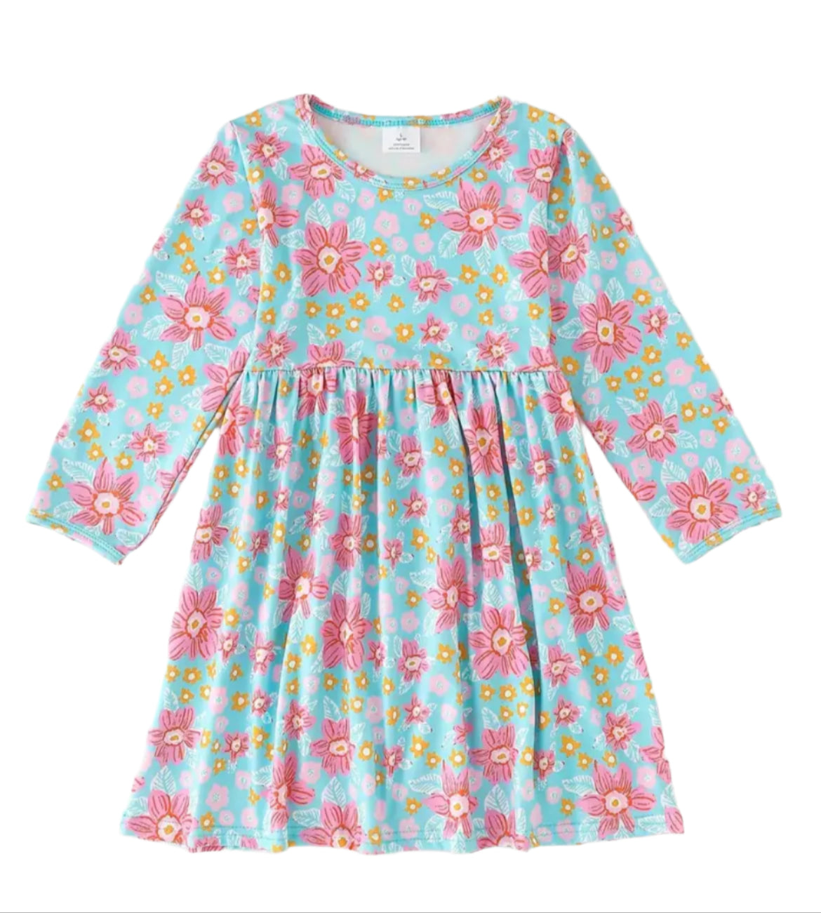 Pastel Floral Dress, girl's, kids, clothing, Milk Silk, Spring, Summer, School