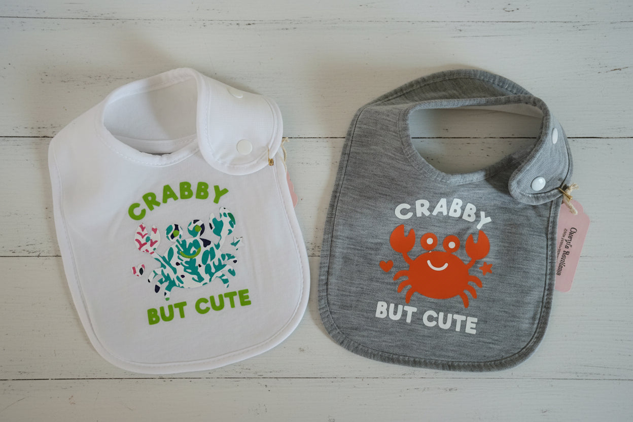 Crabby But Cute Bib, baby, toddler, unisex