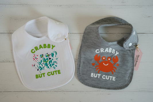 Crabby But Cute Bib, baby, toddler, unisex