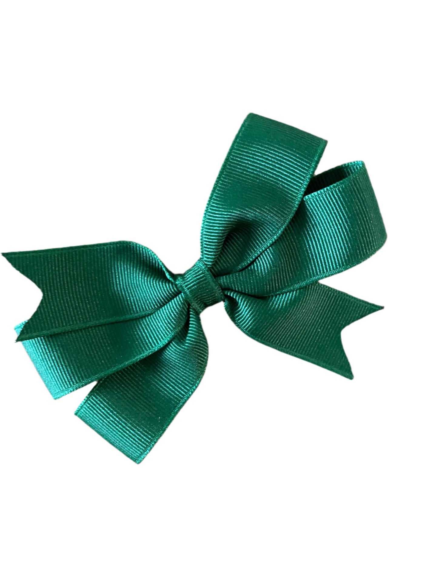 Small Forest Green Hair Bow, St. Pat's, girl, clip