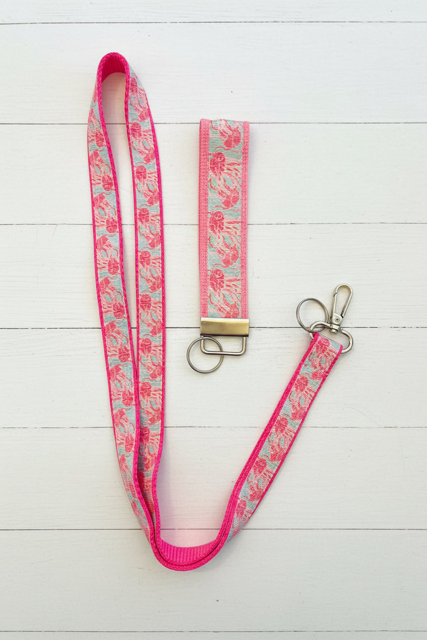 Jellyfish Lanyard & Key Fob Gift Set, girl, College