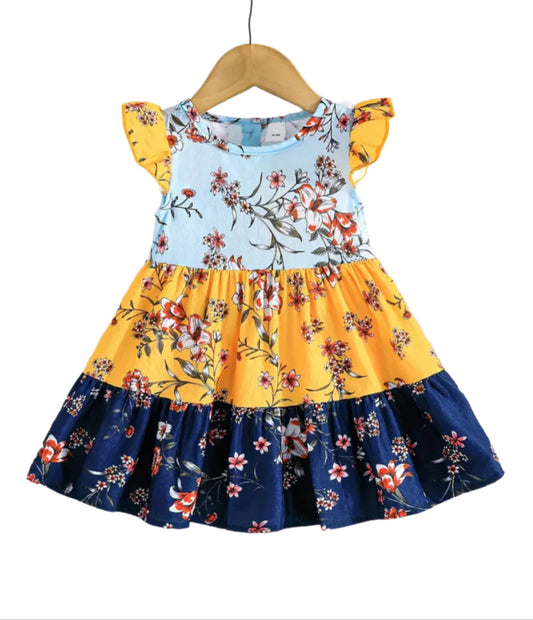 Floral Flutter Sleeve Dress, girl, kids, Spring/Summer, party / SALE