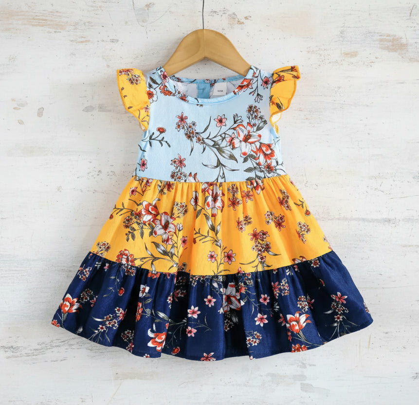 Floral Flutter Sleeve Dress, girl, kids, Spring/Summer, party