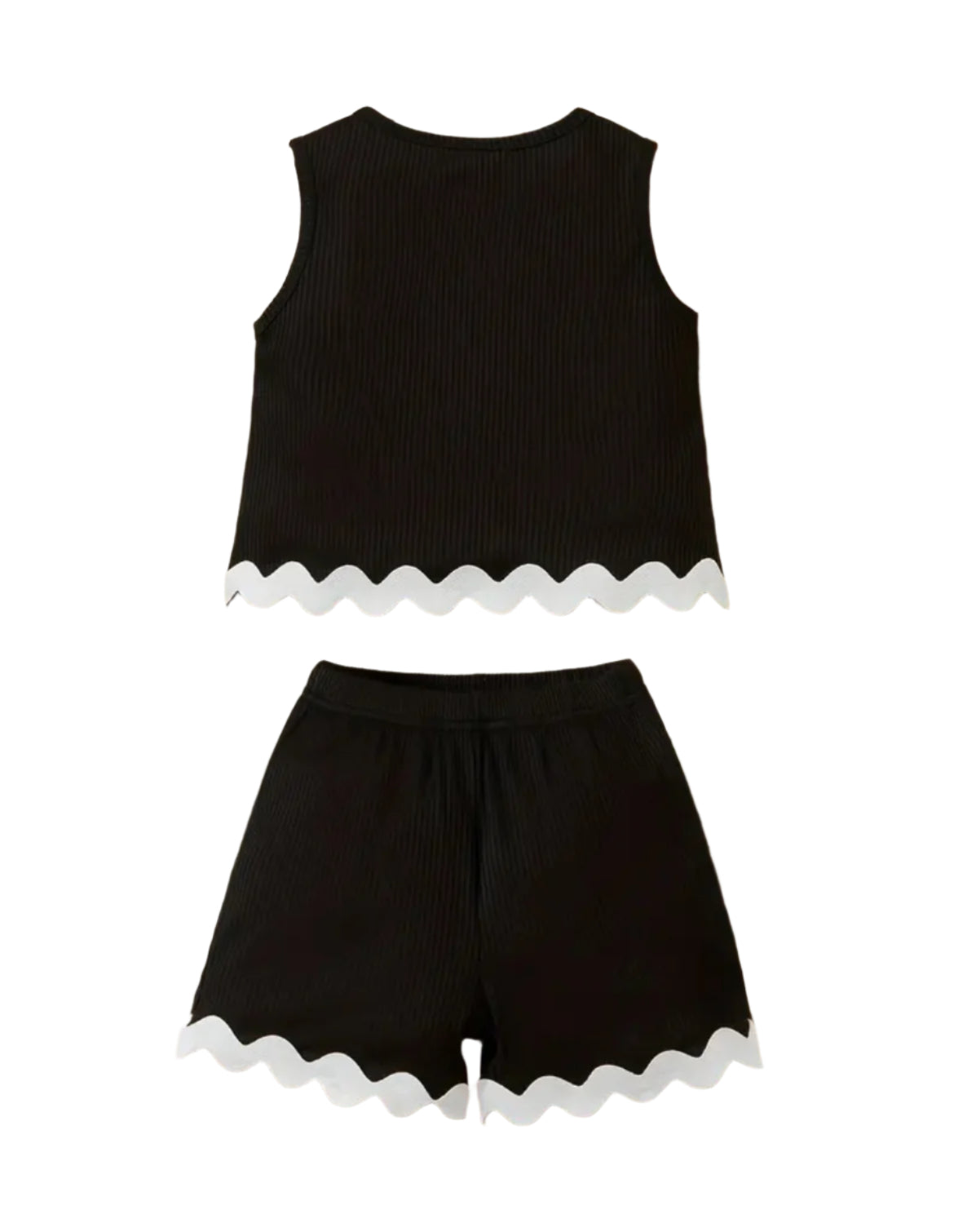 Black & White Short Set, girl, outfit, Spring, Summer, kids