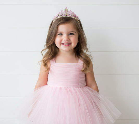 Glitter Milestone Crown on Stretch Headband, 5 Styles, Princess, birthday, girl, baby