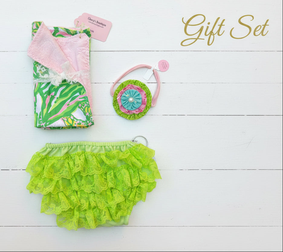 Ruffle Baby Bloomers-Lime Green, Diaper Cover