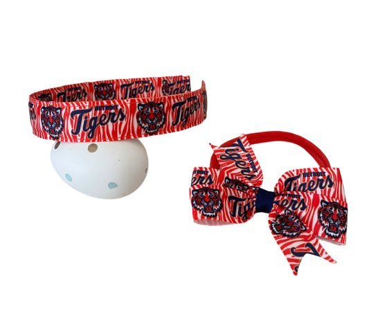 Detroit Tiger's Headband, girl, kids, adult, baseball