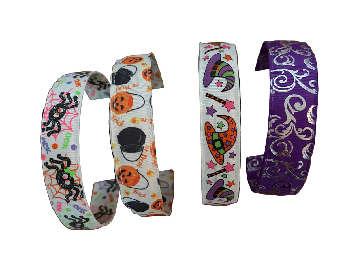 Halloween Print Headbands #2, kids, adult, spiders, witch hat, pumpkin