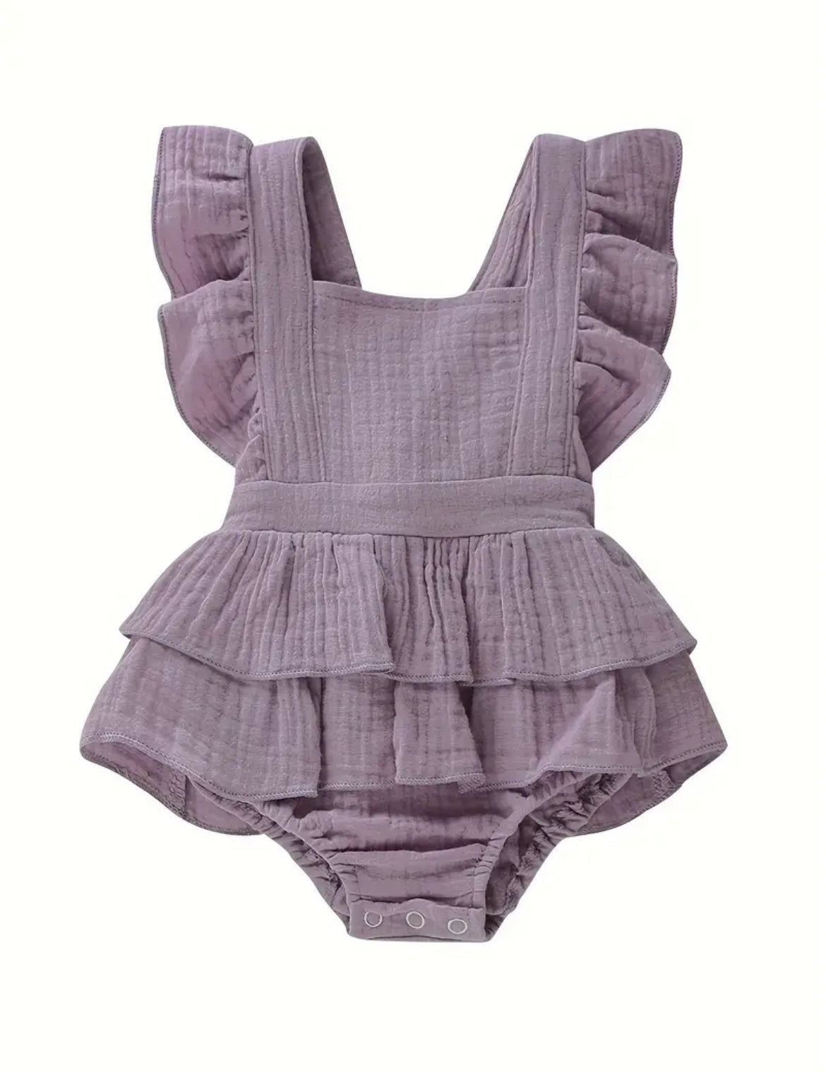 Purple Ruffle Romper, baby, girl, kids, infant, gift, Summer
