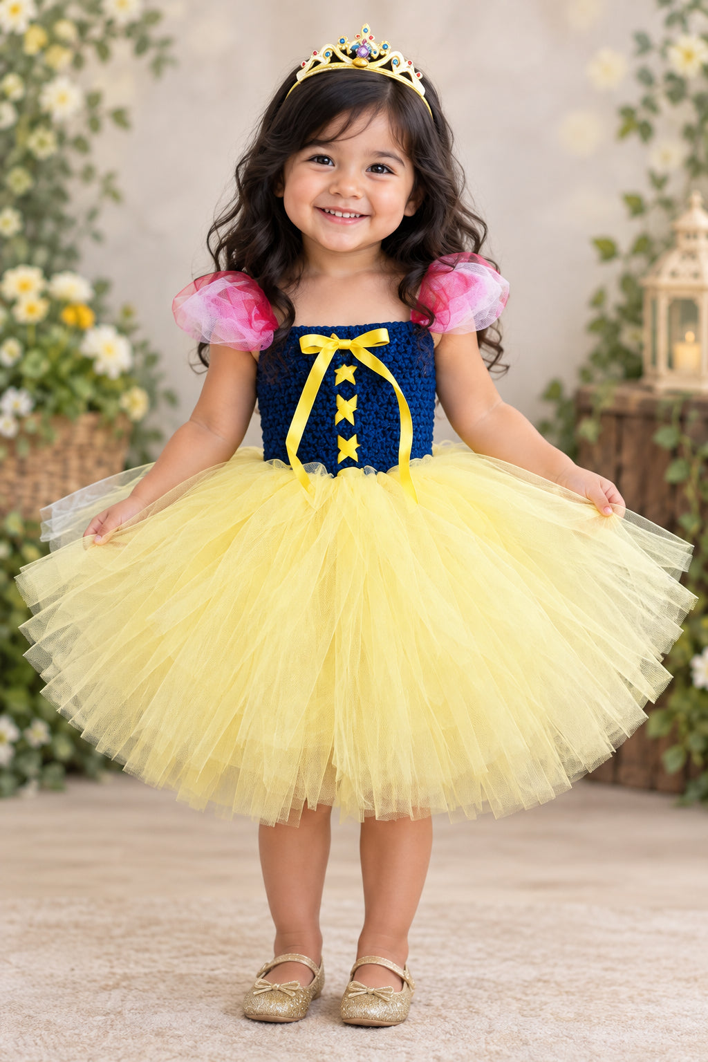Snow White tutu dress and Crown headband, costume, toddler, girl, princess
