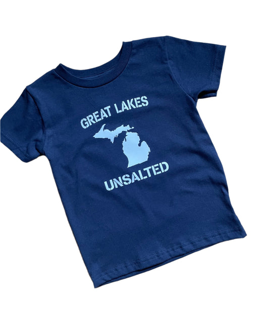 Great Lakes Unsalted T-Shirt, kids, unisex, Michigan