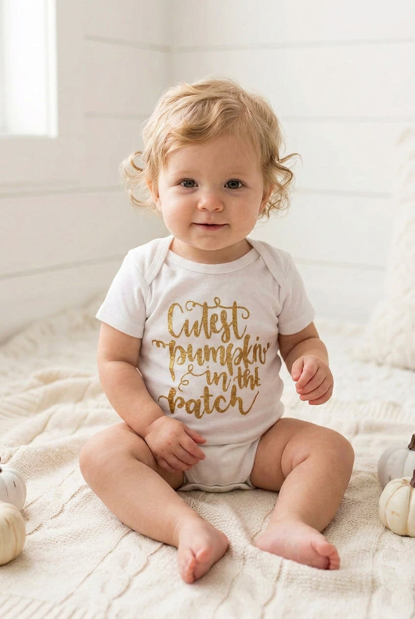 Cutest Pumpkin in the Patch Onesie, baby, unisex, infant, Halloween/Fall