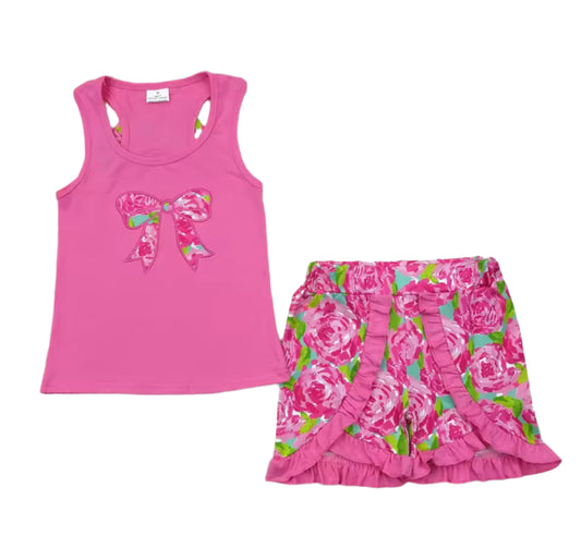 Pink Rose Short Set, girl, outfit, kids, Spring/Summer