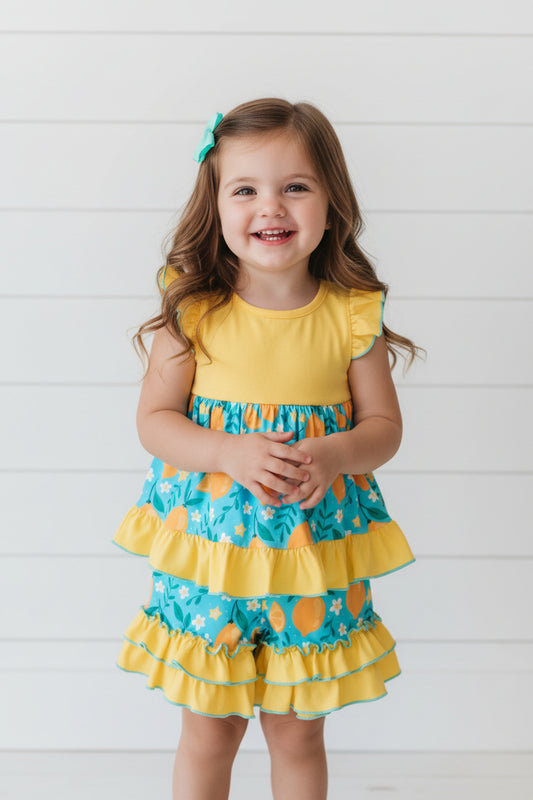 Lemonade Boutique Short Set, girl, kids, clothing, outfit, toddler